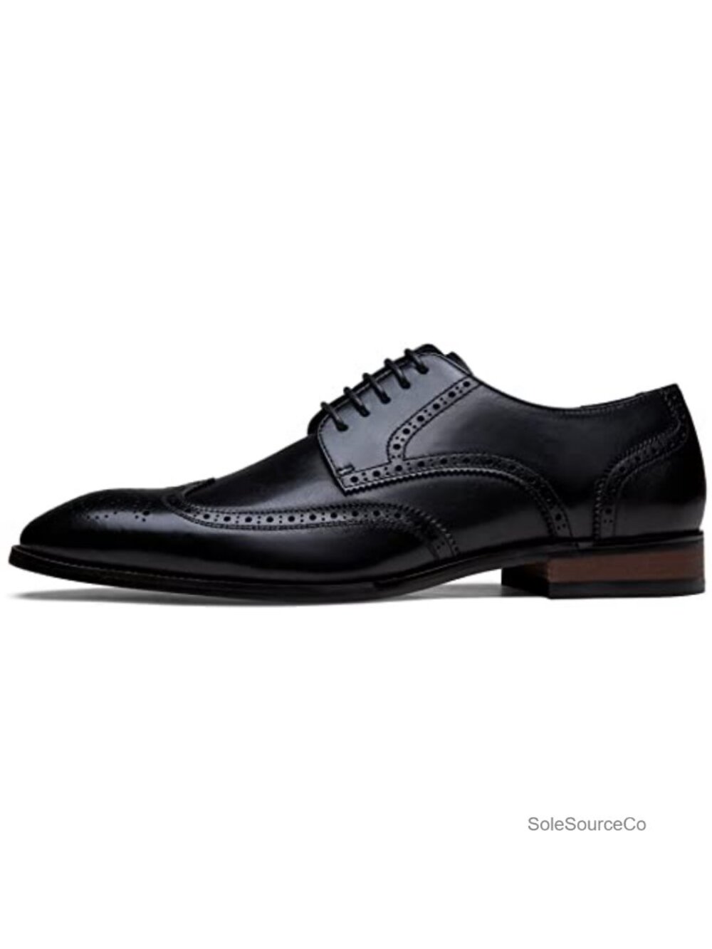 Full-Grain Leather Wingtip Oxford Dress Shoes Lace-Up